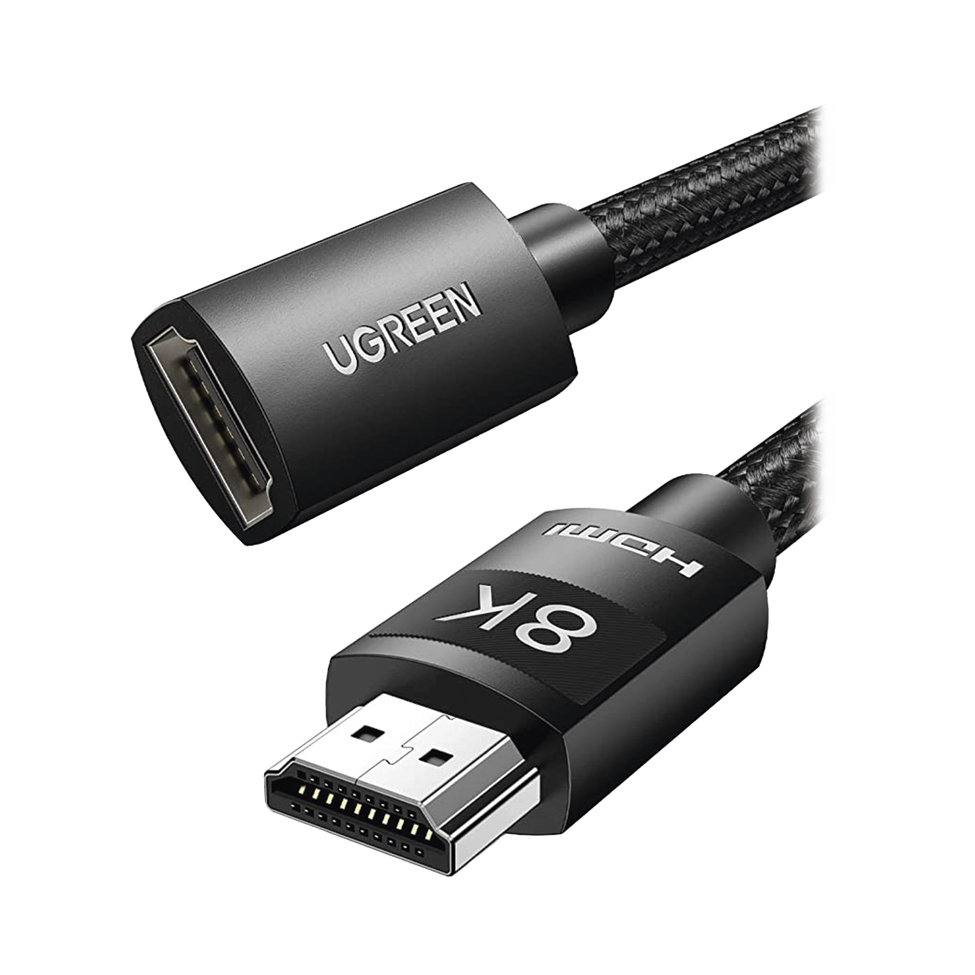 Cable de Extensión HDMI 8K | 1 Metro (3.28 Pies) | Macho a Hembra | HDMI 2.1 | 8K@60Hz | Núcleo de Cobre Puro 28AWG | Soporta la Conexión de Hasta 3 Metros (9.84 Pies) de Largo en HDMI 2.1