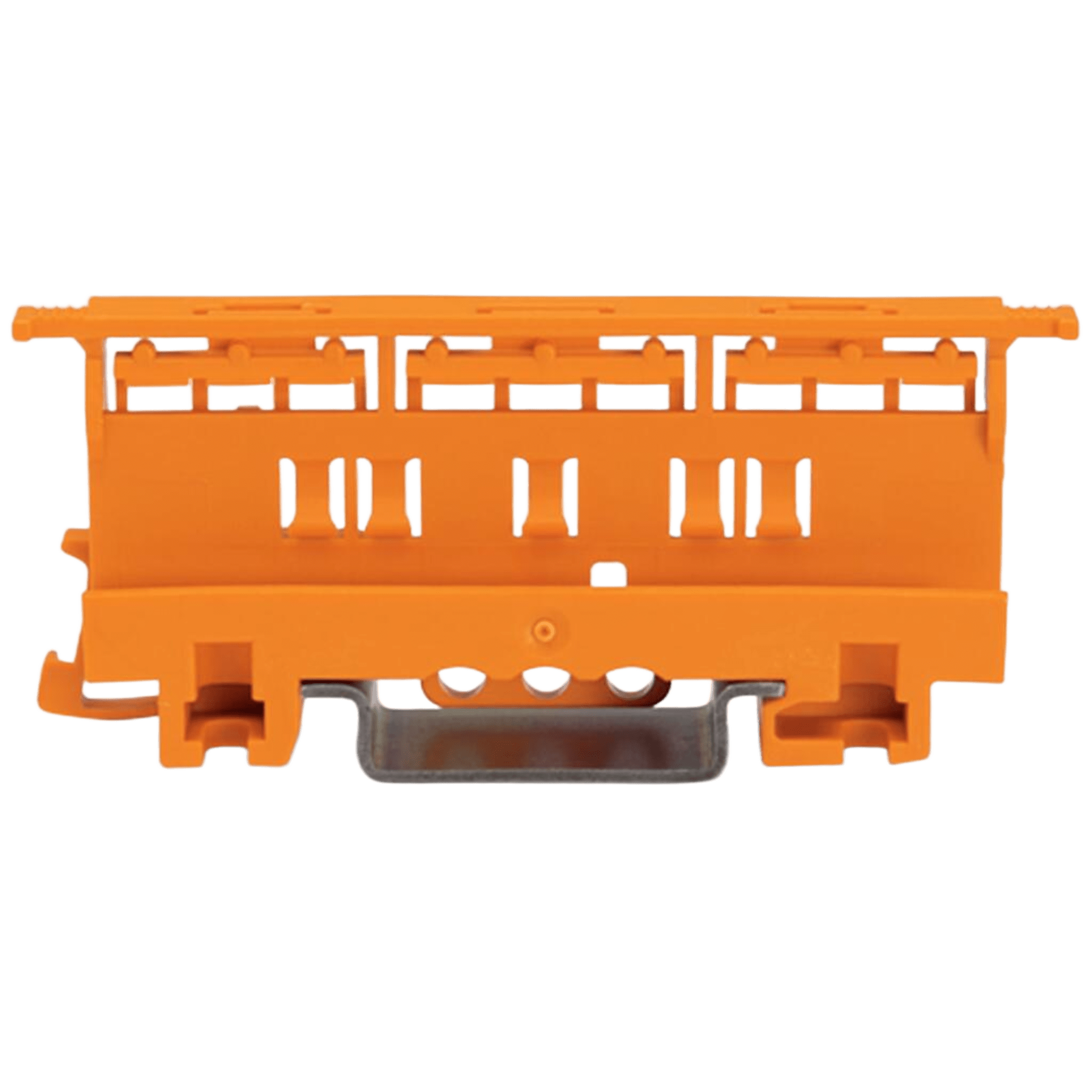 Portador de Montaje WAGO 221 Series, 4 mm², Montaje en Riel DIN-35 y por Tornillos, Color Naranja, Poliamida PA66 V0, 17.5 mm Ancho