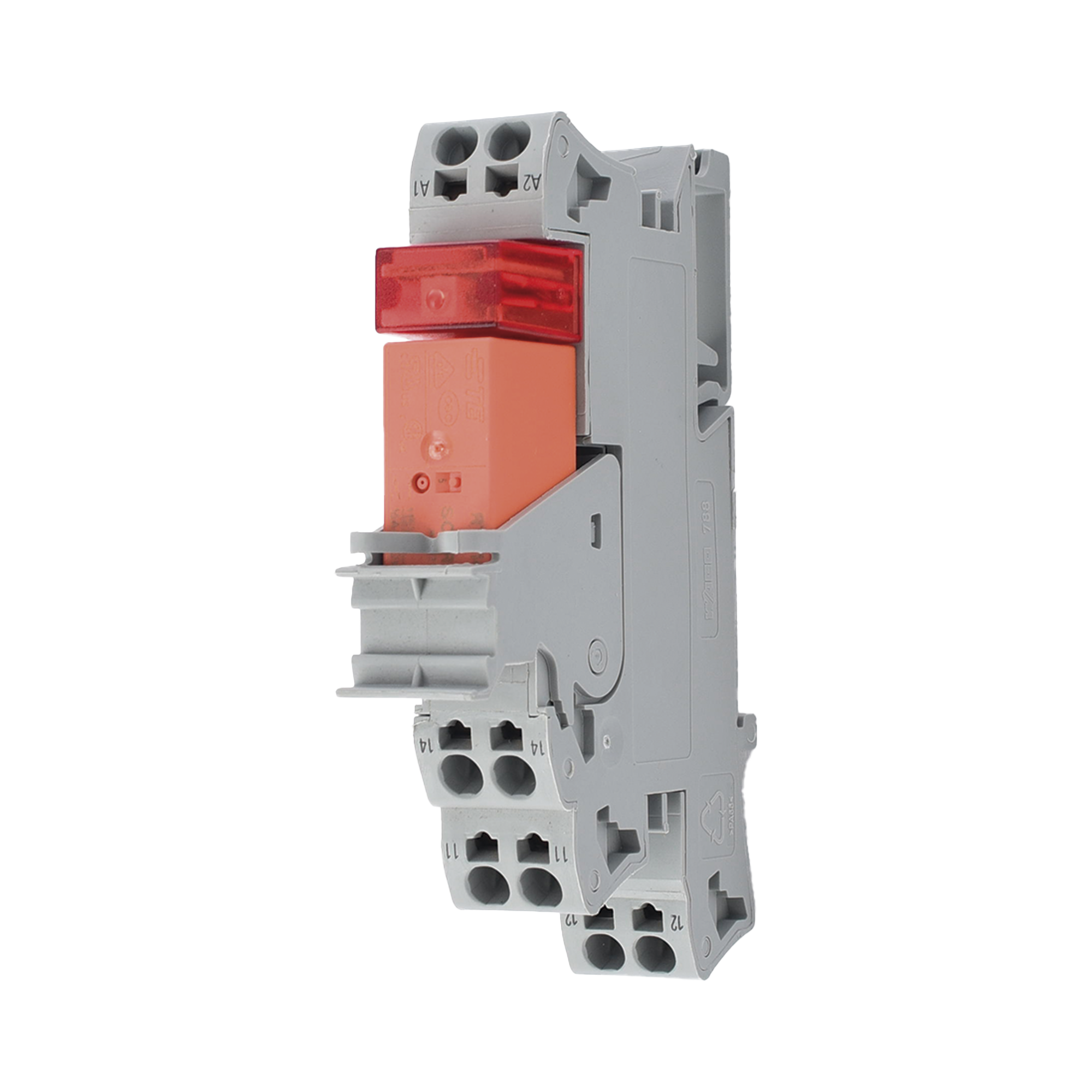 Módulo con Relé / 115V AC / 16A Permanente / 1 Inversor / LED Rojo / Push-in CAGE CLAMP® / Montaje Carril DIN / IP20