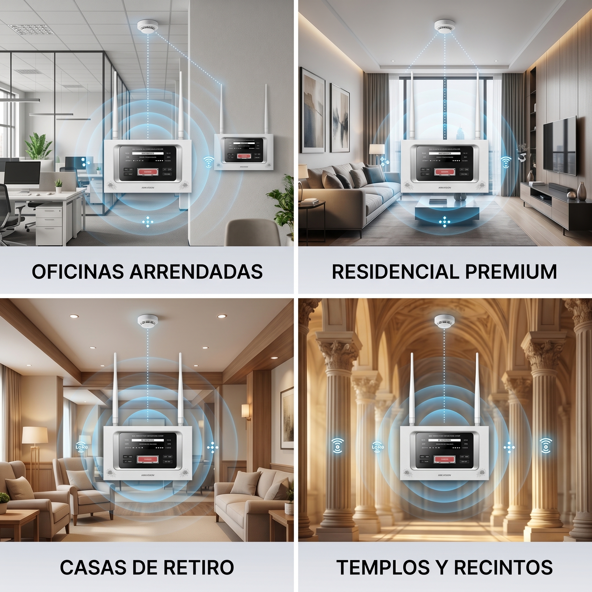 Aplicaciones del NP-FTG200 en oficinas&comma; residencial premium&comma; casas de retiro y templos